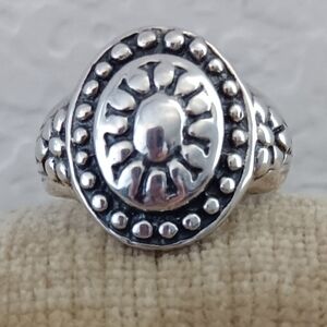 925 NF Signed Silver Sun Ring